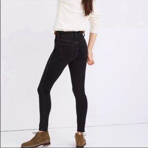 Madewell black denim jeans. Size 32. 9” high rise skinny. EUC